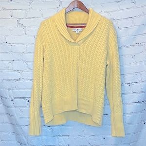 Tommy Hilfiger Yellow Cable Knit Sweater Size 2X Excellent Condition